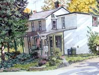 Painting by Eddie Flotte: Arcola Post Office