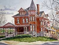 Painting by Eddie Flotte: Collegeville House