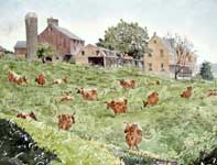 Painting by Eddie Flotte: Gratorsford Dairy Farm