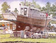 Painting by Eddie Flotte: Haiku Dry Dock
