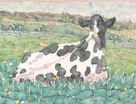 Painting by Eddie Flotte: Haleakala Dairy Cow