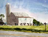 Painting by Eddie Flotte: Swamp Pike Dairy Farm