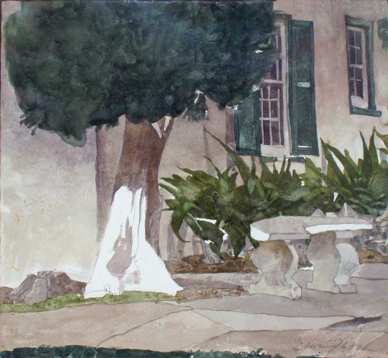 Bench at Seabury Hall by Eddie Flotte