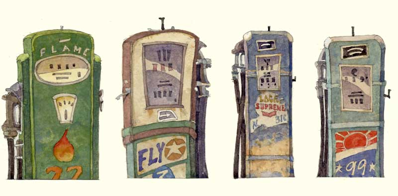 Gas Pumps by Eddie Flotte