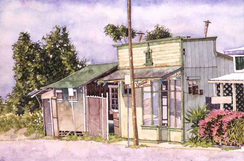 Kitada's with Pink Bushes by Eddie Flotte