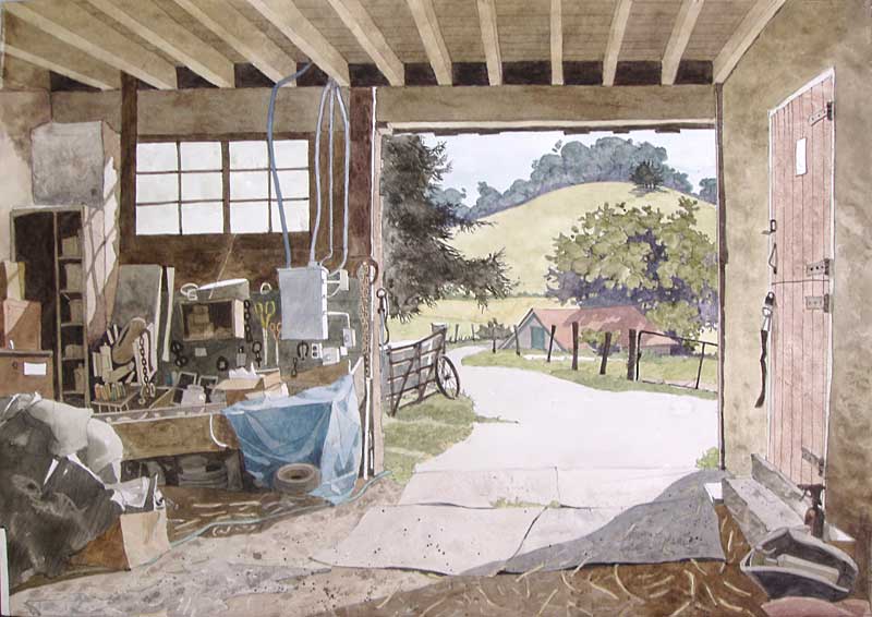 Looking Out From The Barn by Eddie Flotte