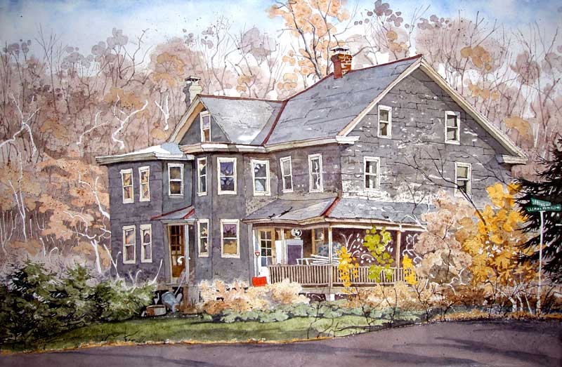Slate Shingle House Spring Mount by Eddie Flotte