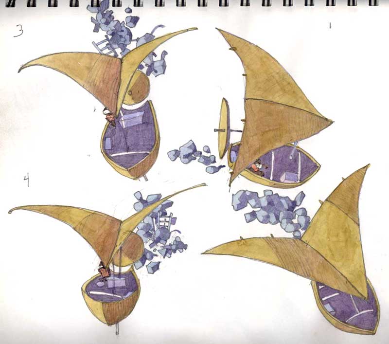 Solar Sail Sketches by Eddie Flotte