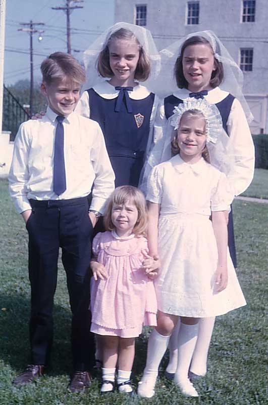 Eddie and his Sisters on the Rectory Lawn Eddie and his Sisters on the Rectory Lawn