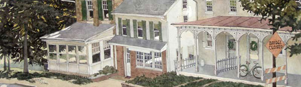 Closeup of Eddie Flotte's Painting: Freedom Row Valley Forge, PA Closeup of Eddie Flotte's Painting: Freedom Row Valley Forge, PA