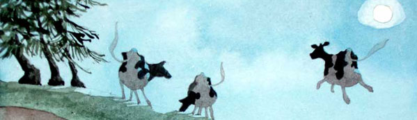 Closeup of Eddie Flotte's Painting: Night Flight Closeup of Eddie Flotte's Painting: Night Flight