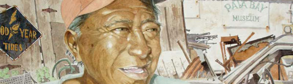 Closeup of Eddie Flotte's Painting: Portrait of Mister Brown Closeup of Eddie Flotte's Painting: Portrait of Mister Brown